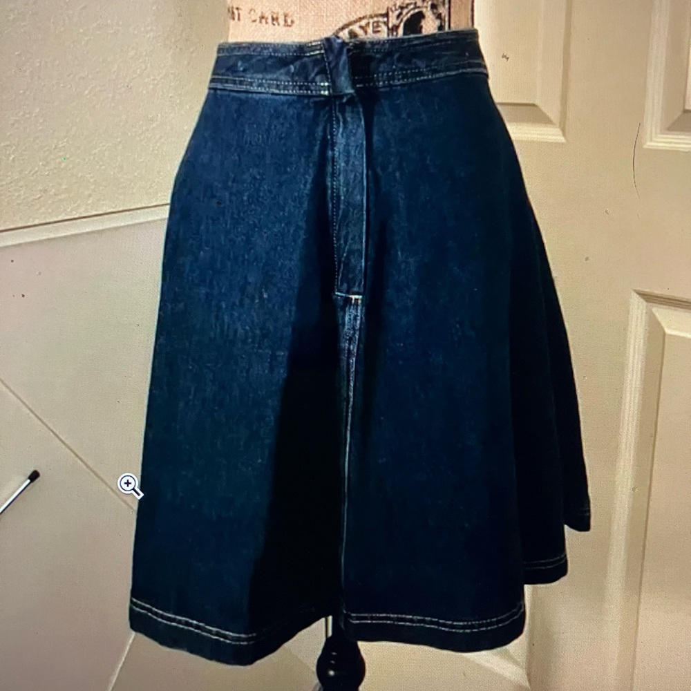 Pilcro Indigo Denim A-Line Skirt  - Size 14